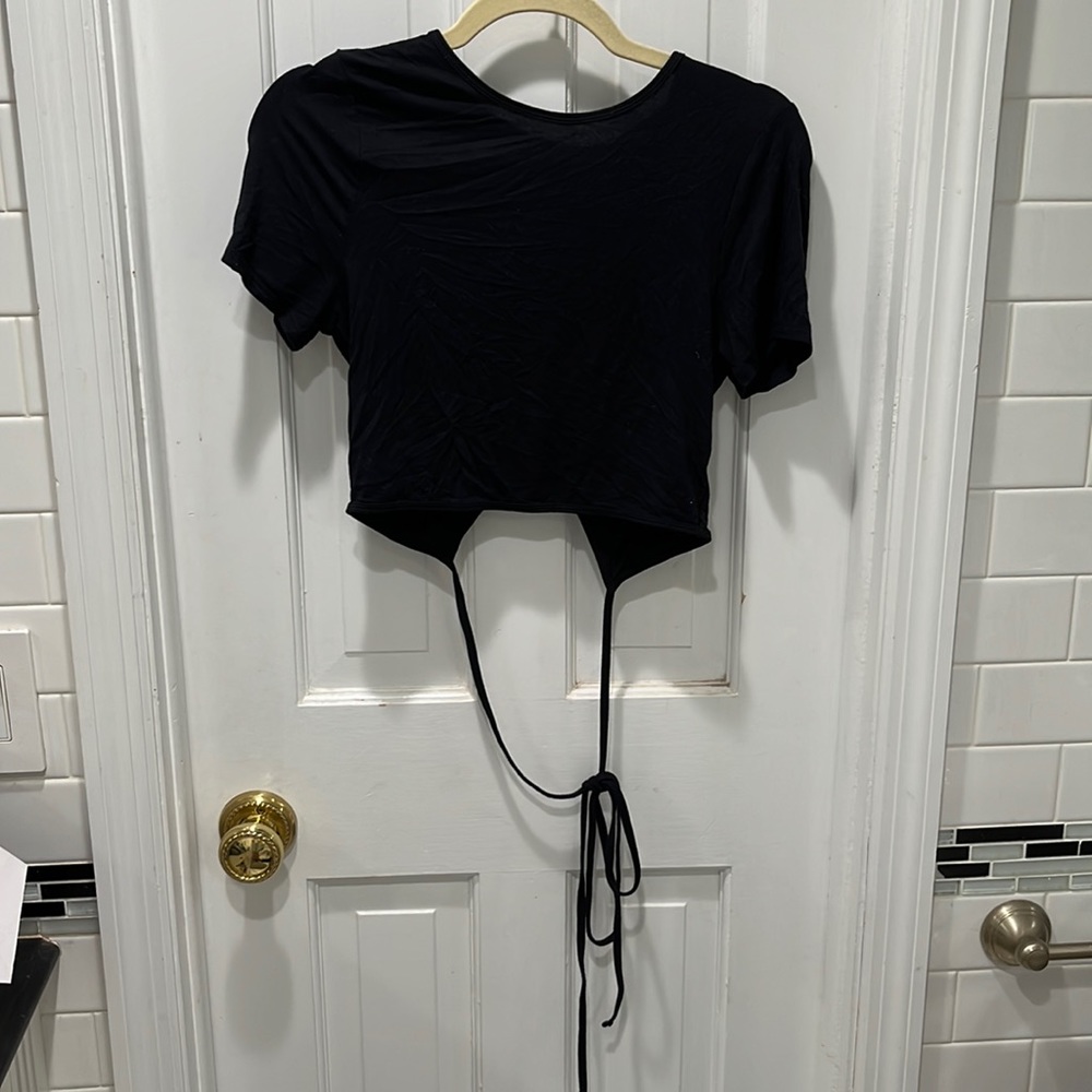 PAC Sun Cropped Wrap Around Tee Shirt